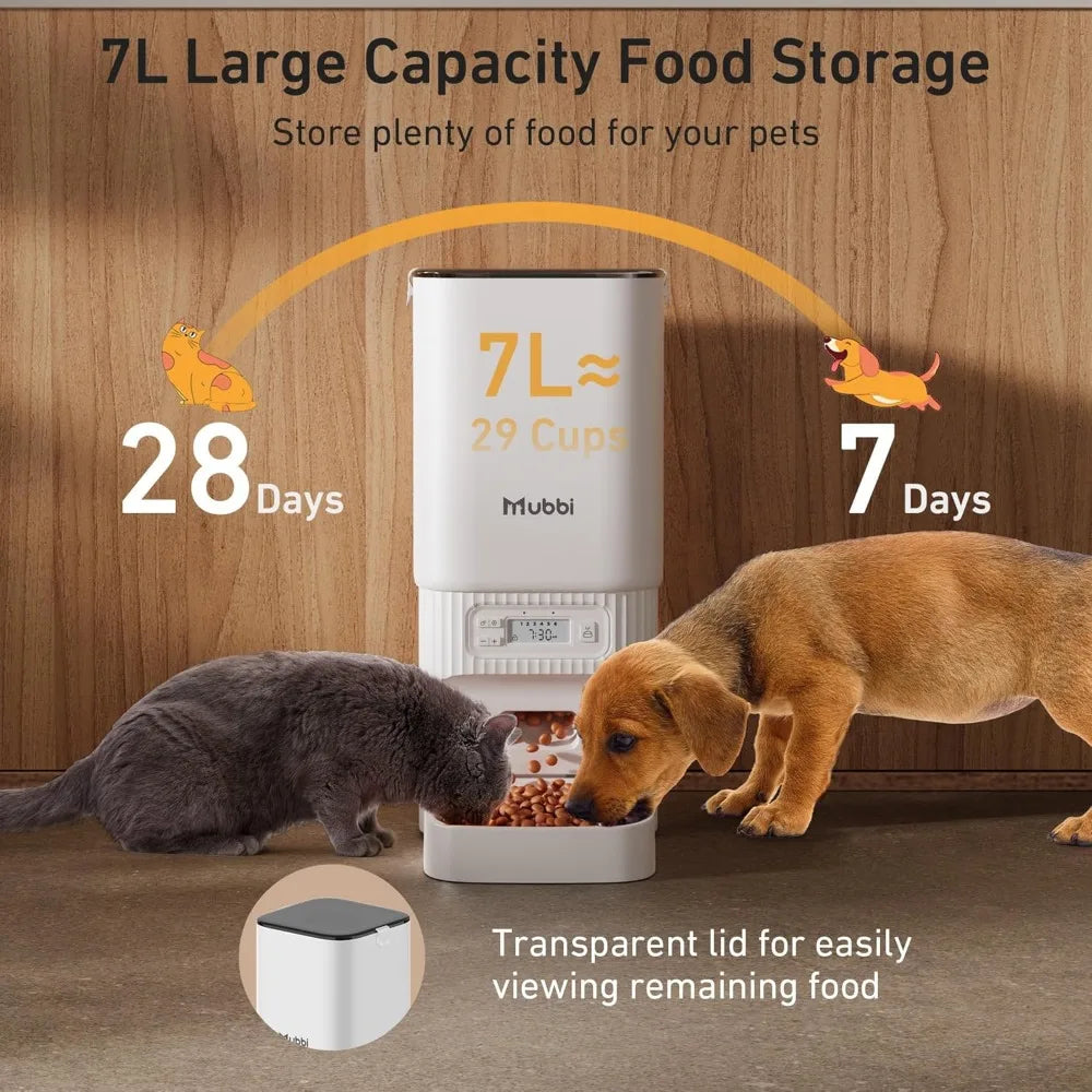 Breed Automatic Cat and Dog Feeder 1 to 6 Meals Jam Free