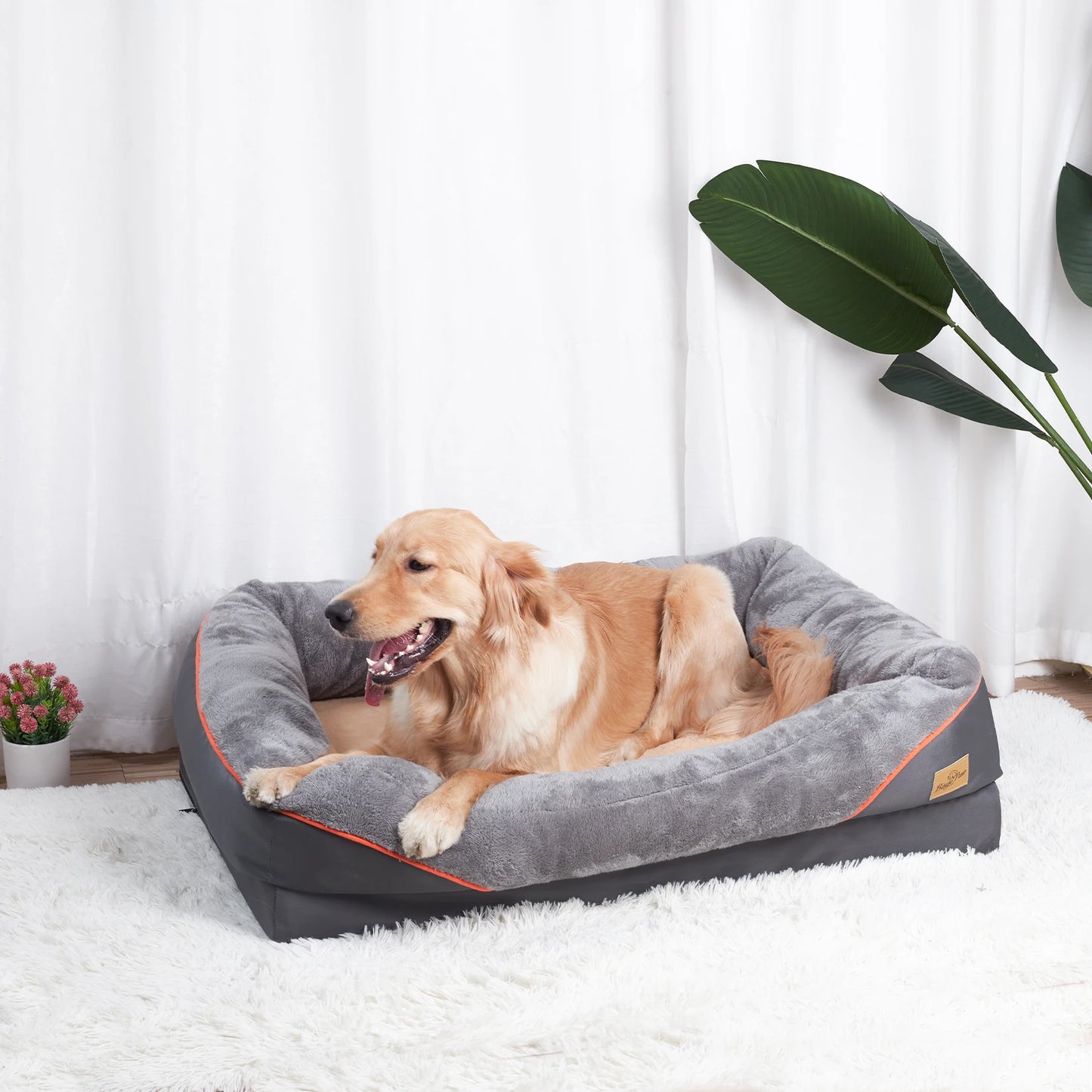 BINGOPAWC Waterproof Allergy Dog Bed With Washable Cover