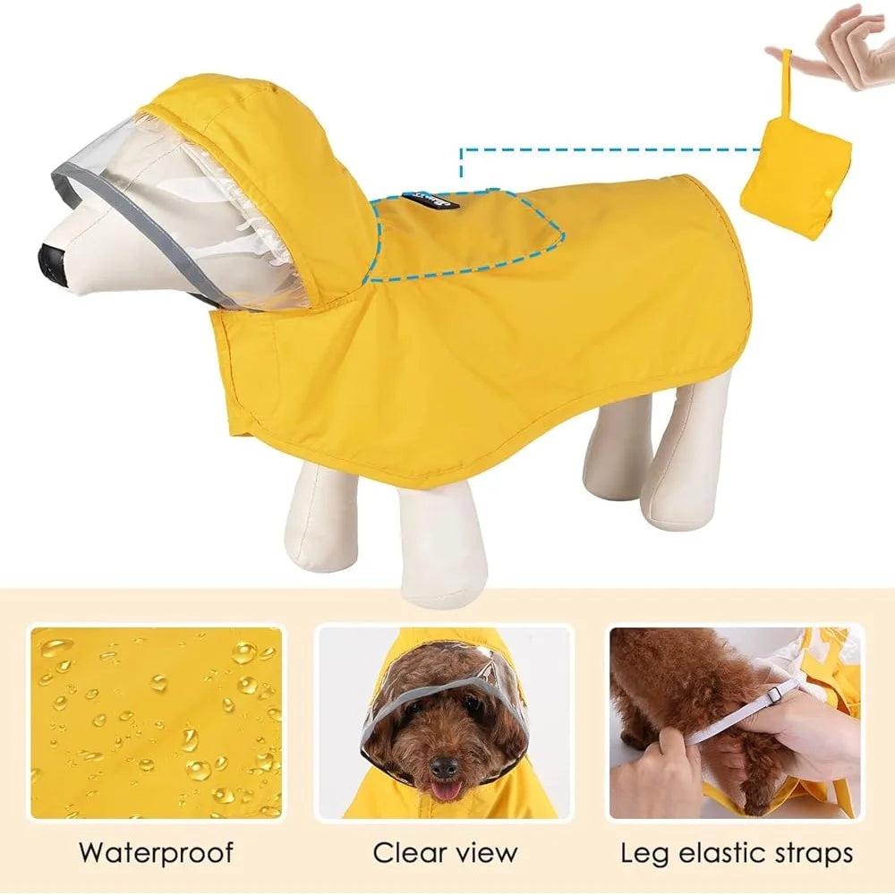Hign-concerned Dog Raincoat Waterproof Jacket With Hood