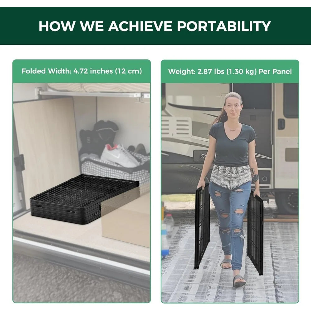 DAFIFY Instant Dog Playpen Portable Pet Fence For Outdoors