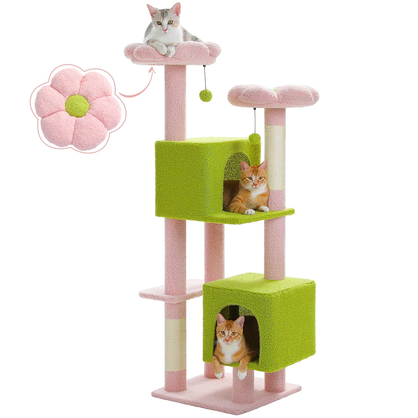 PAWZ Road Cactus Cat Tree Cat Tower For Indoor Cats