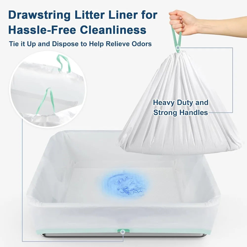 Stainless Steel Litter Box Open Top Sifting With Scoop