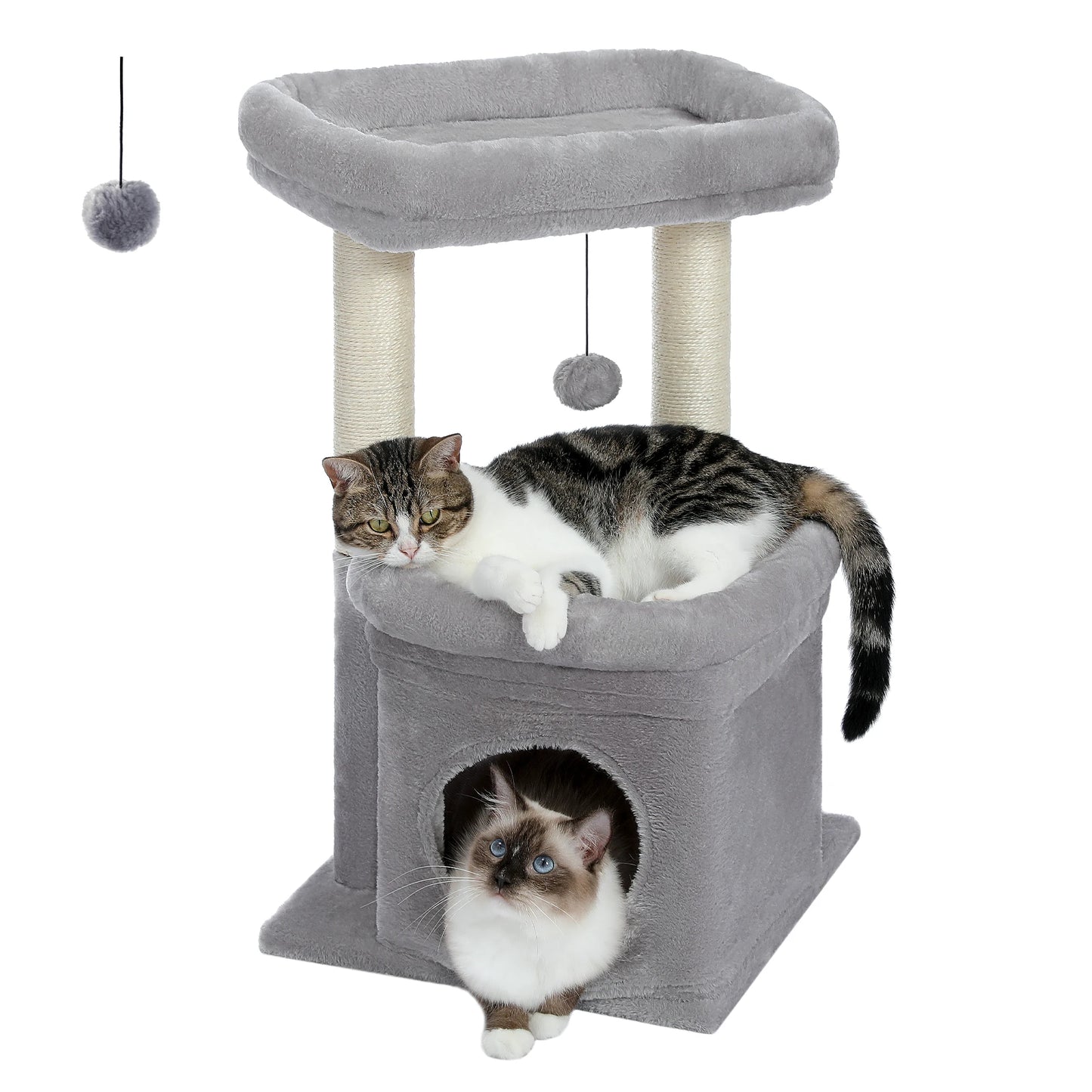 PEQULTICN Cat Tree Tower With Cozy Condo And Wide Perch