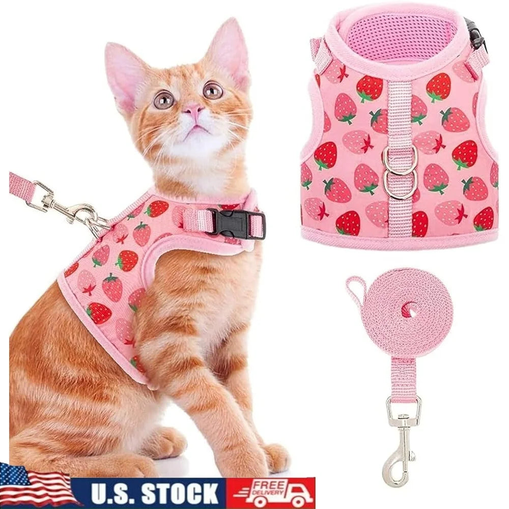 Paws Nation Escape Proof Cat Harness Breathable Mesh Leash