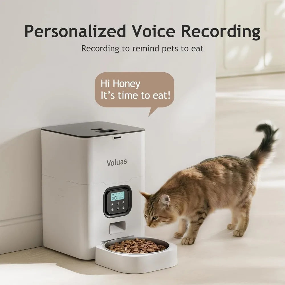 Hignconcerned Voluas Automatic Cat Feeder Timed Dispenser
