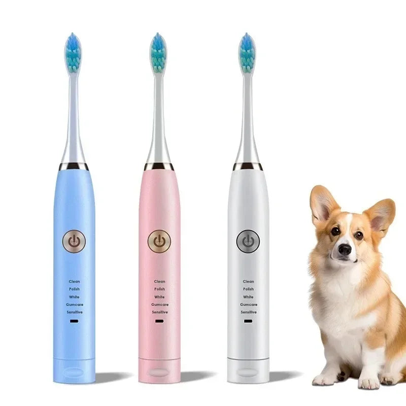Hign-concerned USB Electric Pet Toothbrush with Brush Head