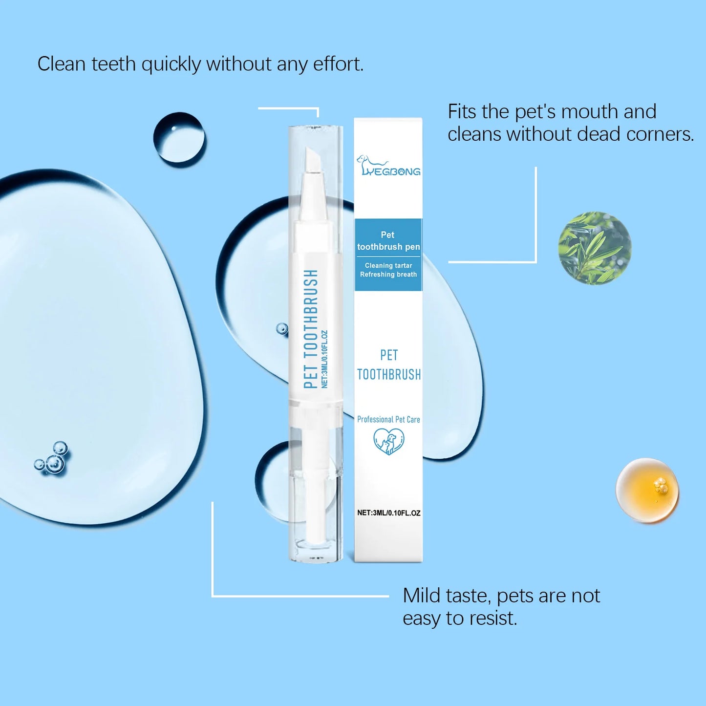 Hign Concerned Pet Toothbrush Gentle Dental Care Pen