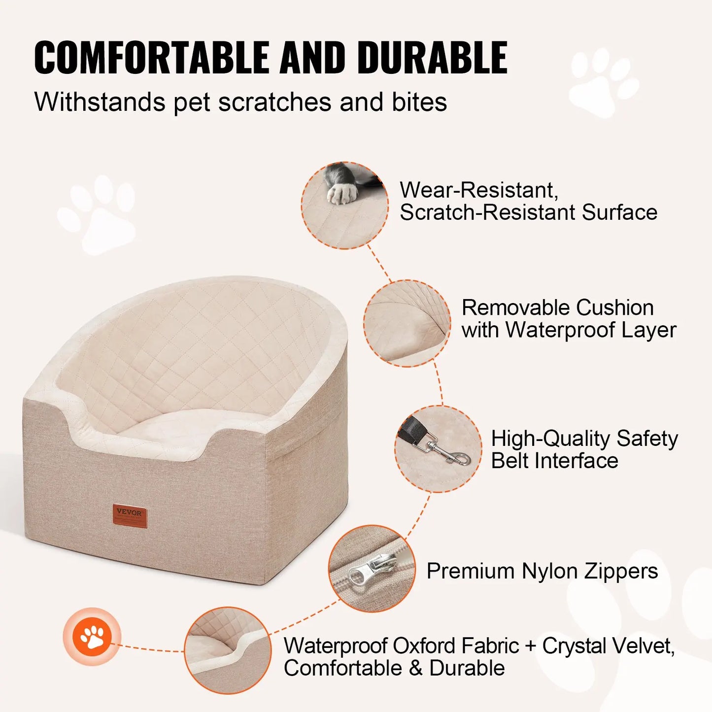Breed Dog Booster Car Seat For Safe Travel And Comfort
