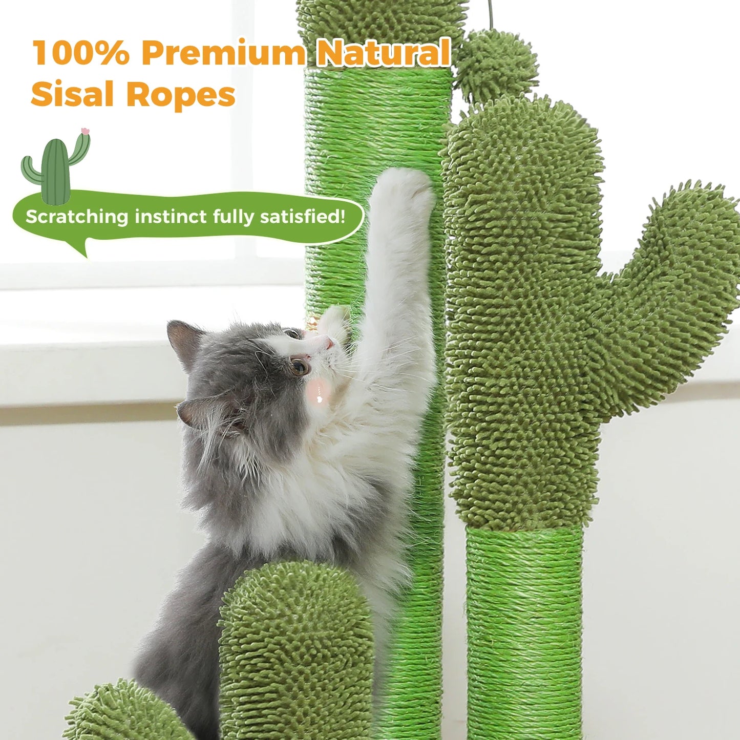 PAWZ Road Cactus Cat Scratching Post Indoor Cat Scratcher
