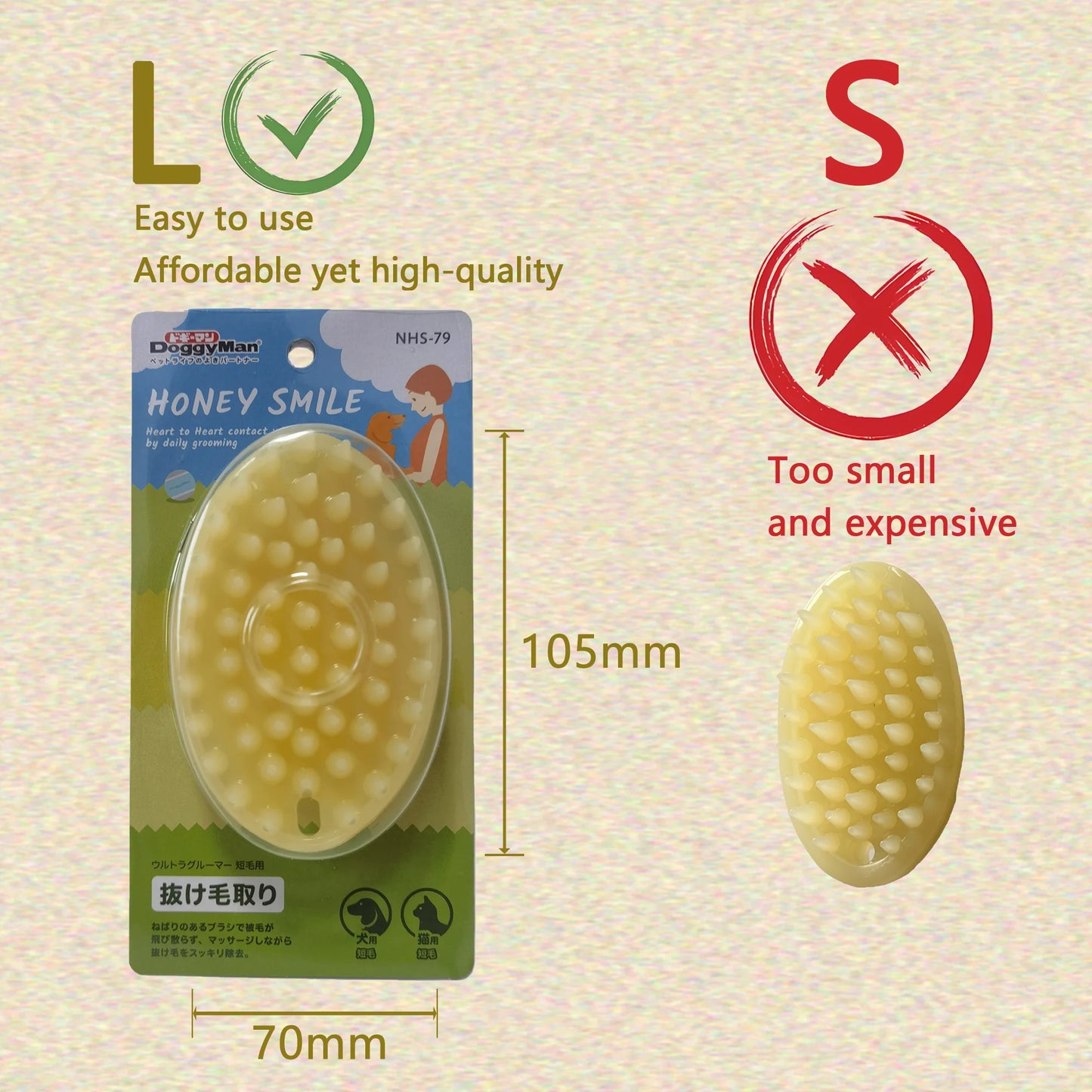 YTYIN Dog Cat Massage Brush Silicone Slicker Groomer