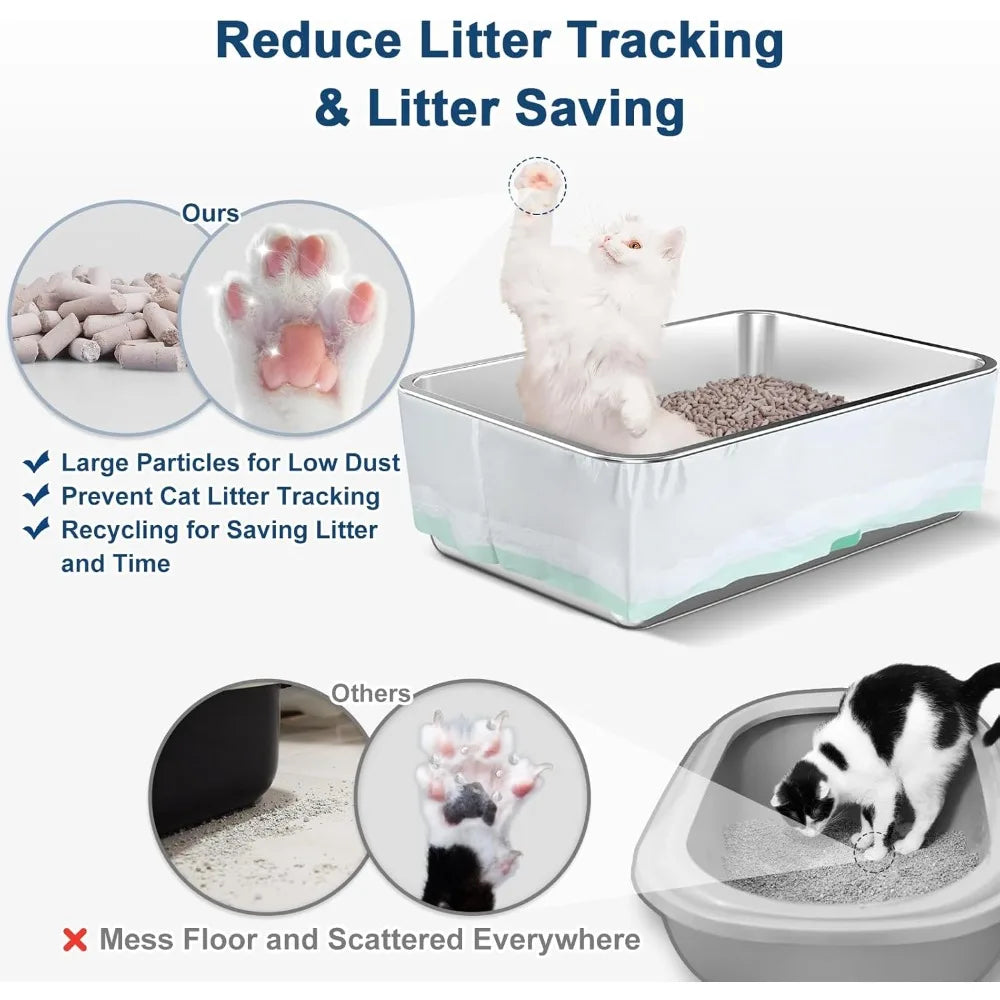 Stainless Steel Litter Box Open Top Sifting With Scoop
