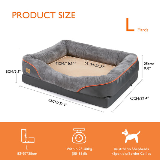 BINGOPAWC Waterproof Allergy Dog Bed With Washable Cover